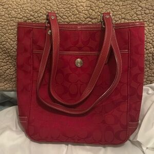 Red Coach bag. Pristine condition.
